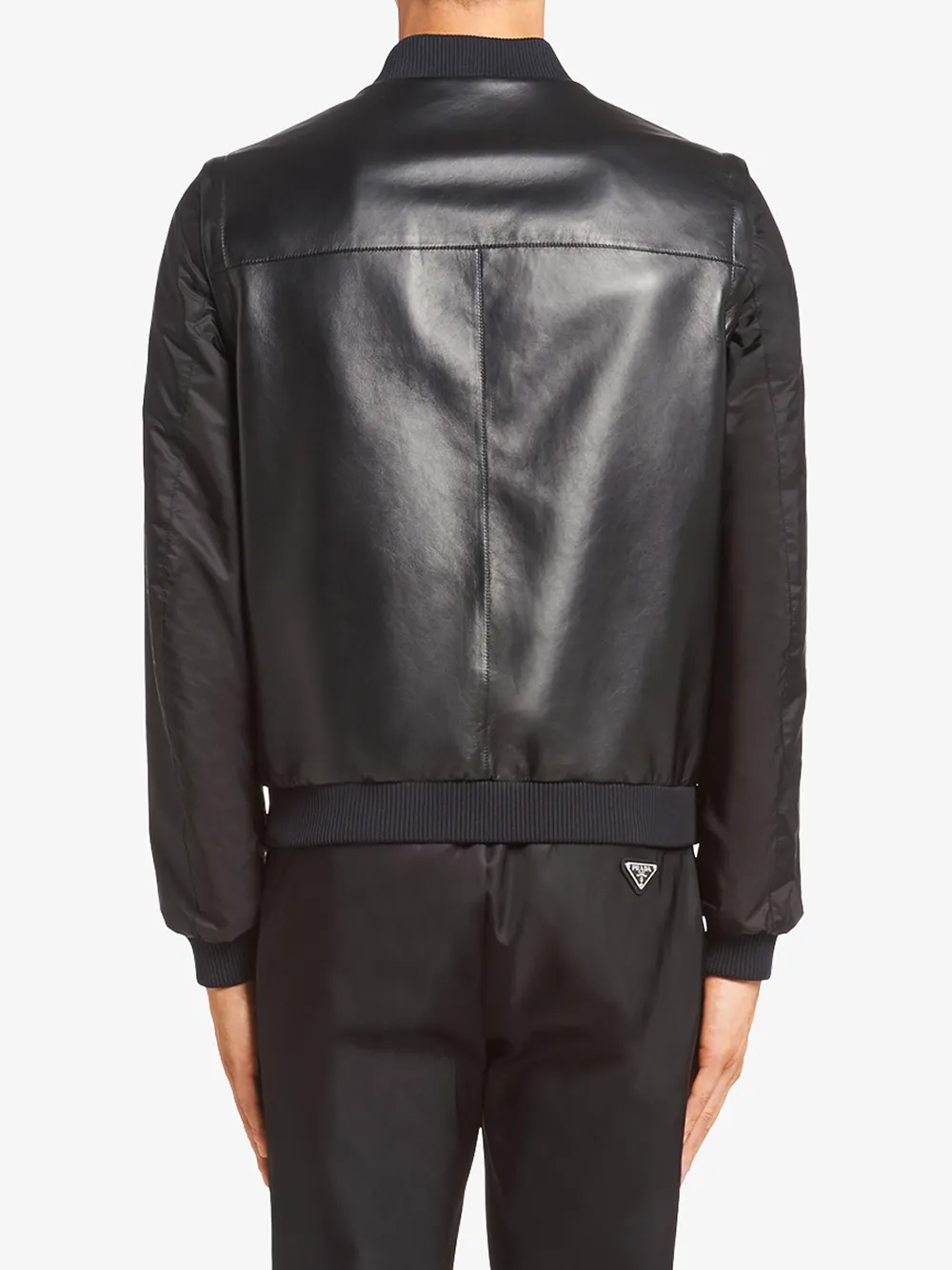 nappa leather bomber jacket