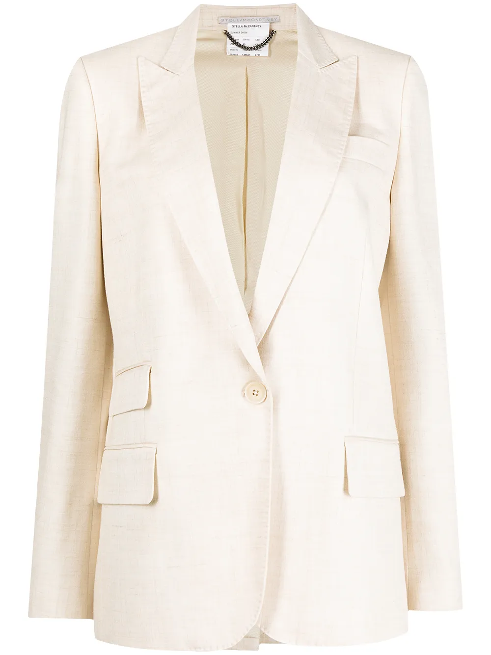 single-breasted peak-lapel blazer