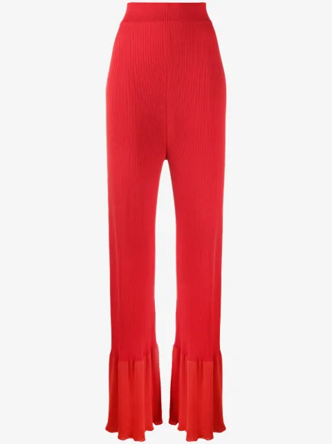 Stella McCartney rib-knit long-length trousers