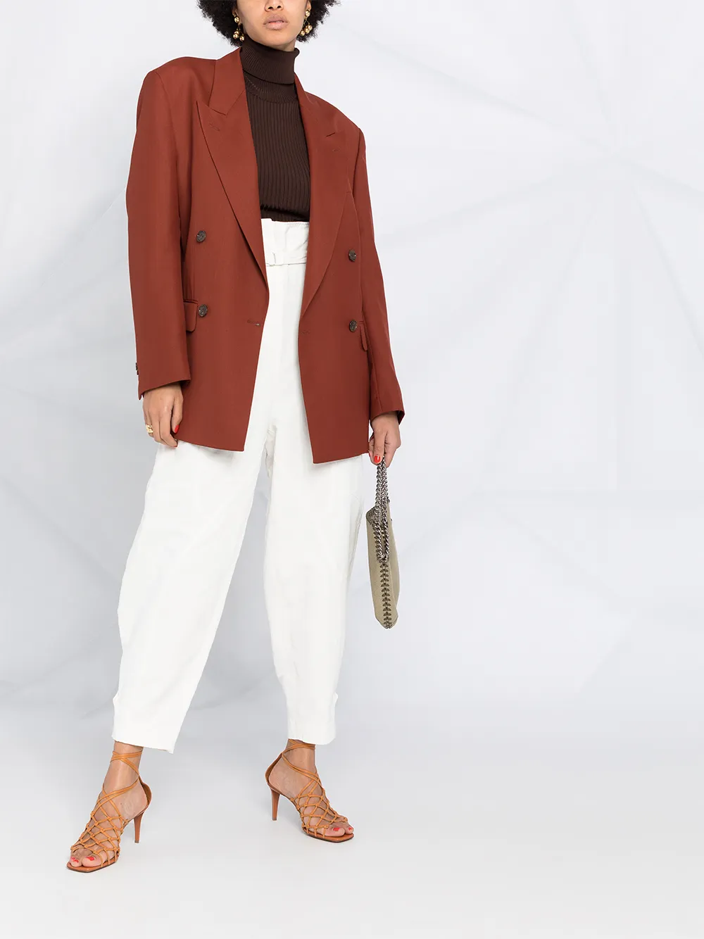 Stella McCartney High waist broek - Wit