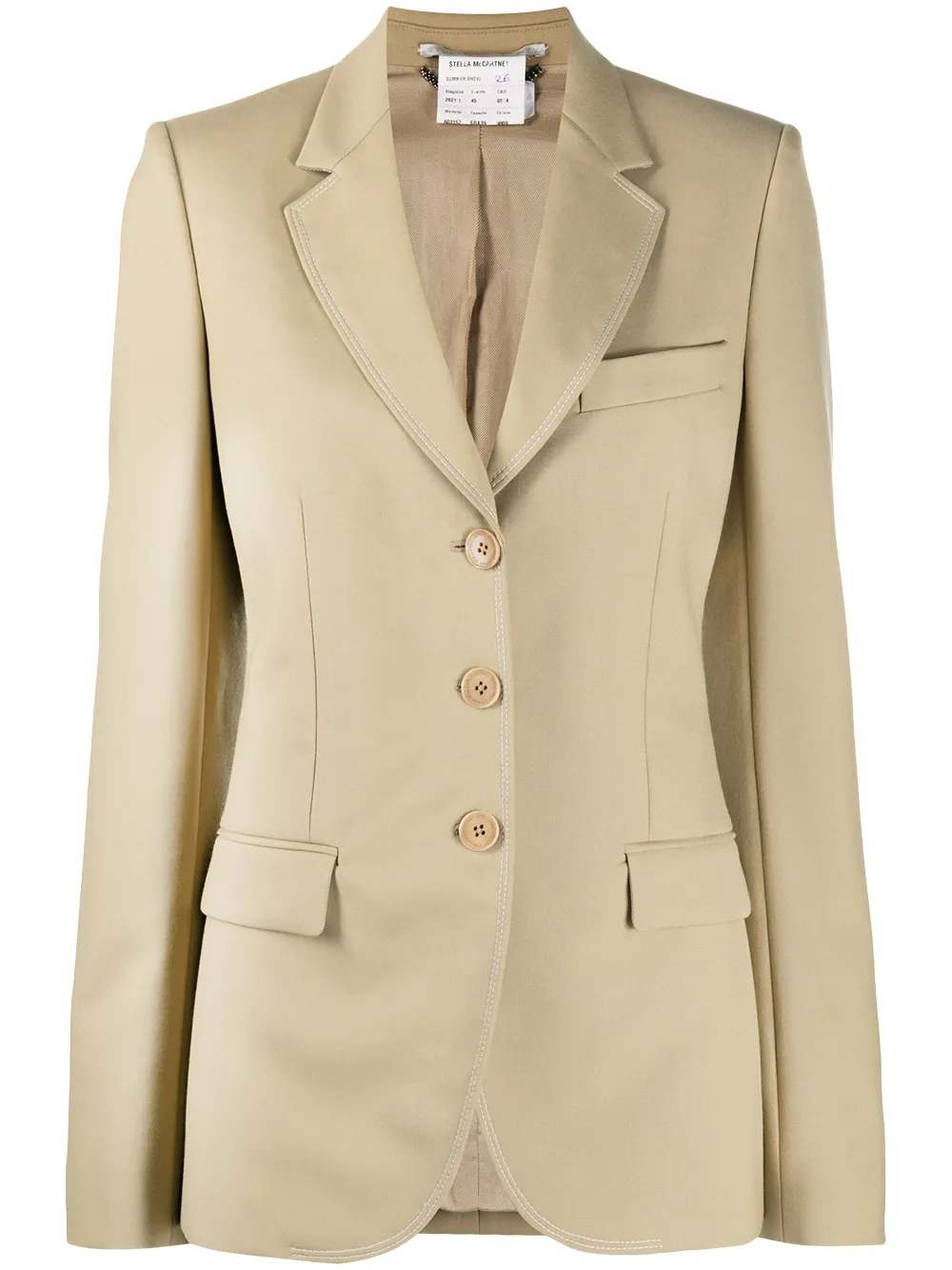 

Stella McCartney blazer ajustado con botones - Neutro