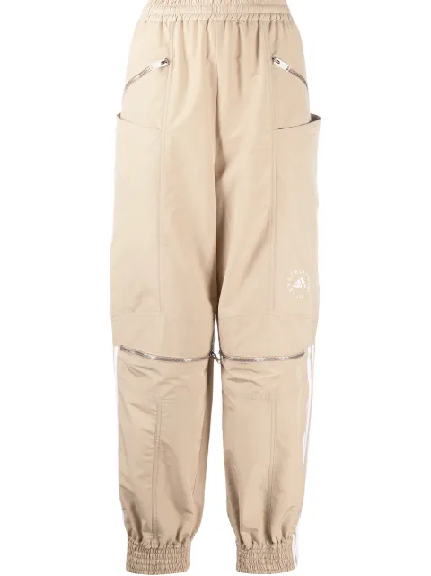 Stella McCartney logo stripe zip front track pants