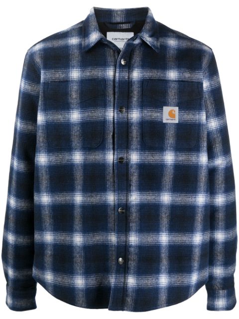 carhartt check shirt jacket