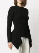 Alexander McQueen ribbed asymmetric jumper