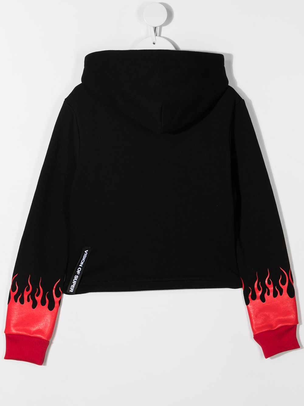 фото Vision of super kids logo-embroidered flame-print hoodie