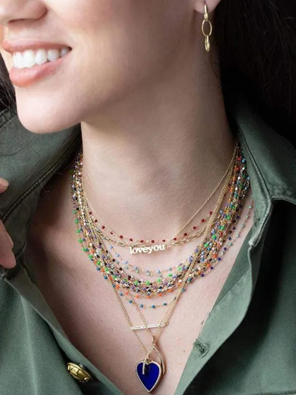 Jennifer Meyer 18k Yellow Gold Wishbone Diamond Necklace Gold