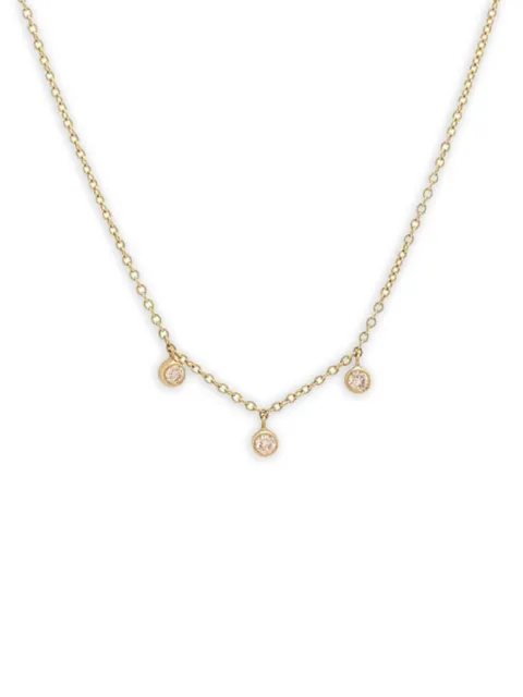 Jennifer Meyer 18K yellow gold diamonds necklace