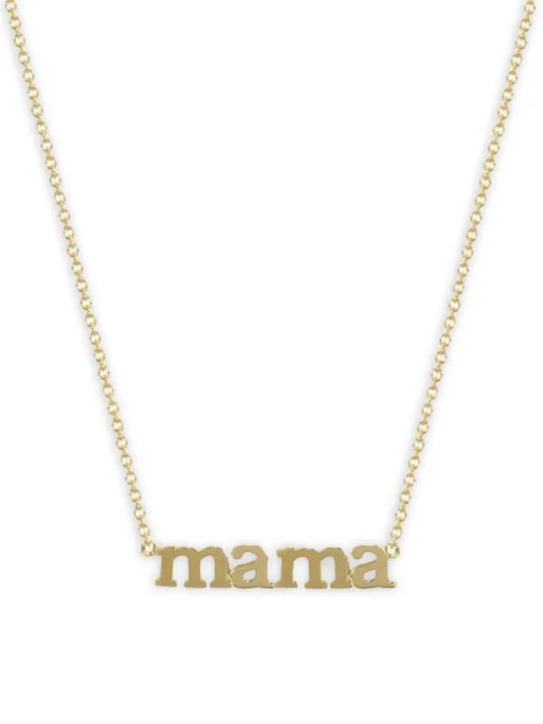 Jennifer Meyer 18k Yellow Gold Mama Necklace