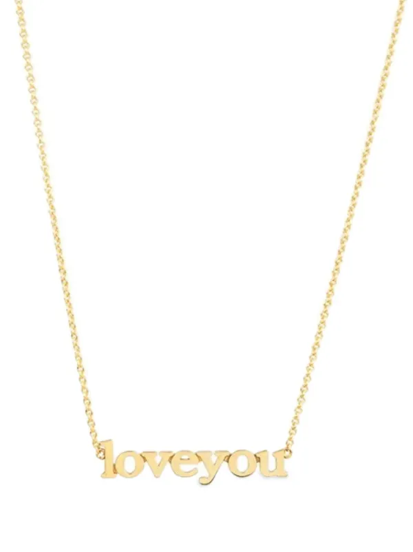 Jennifer Meyer Love You Necklace in Gold
