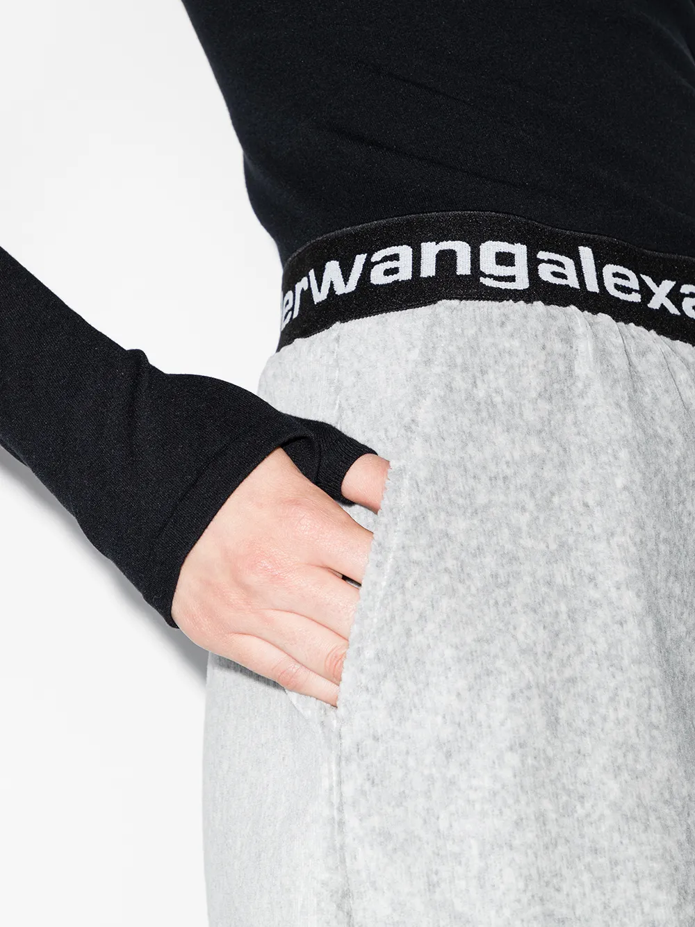 фото Alexander wang спортивные шорты с логотипом на поясе