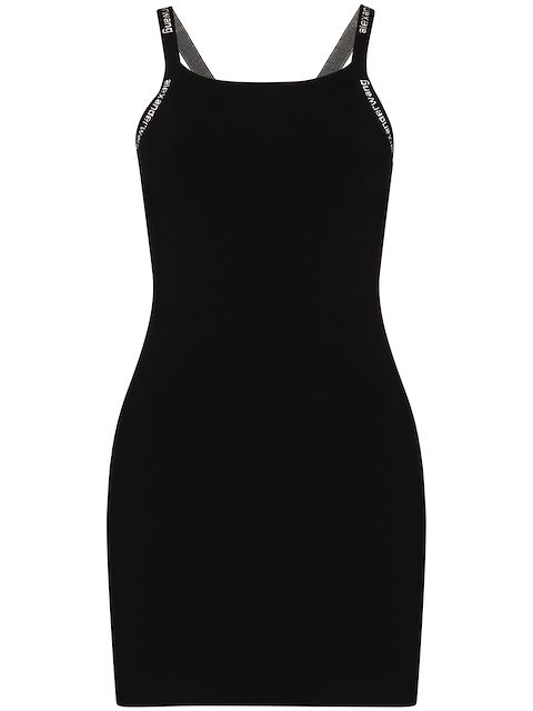 Alexander Wang logo-tape sleeveless minidress