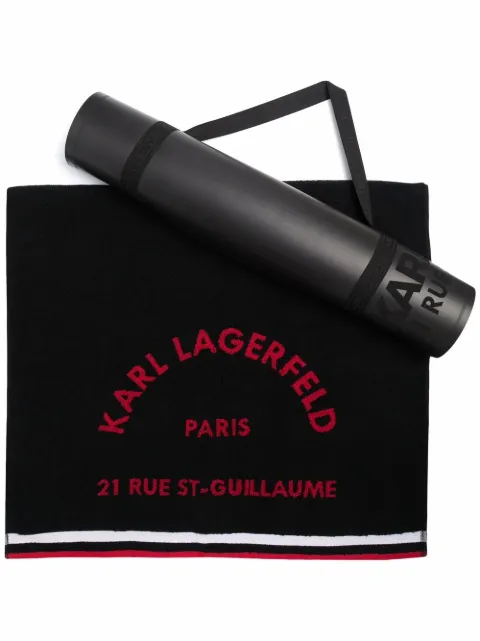 Karl Lagerfeld طقم يوغا بطبعة شعار الماركة