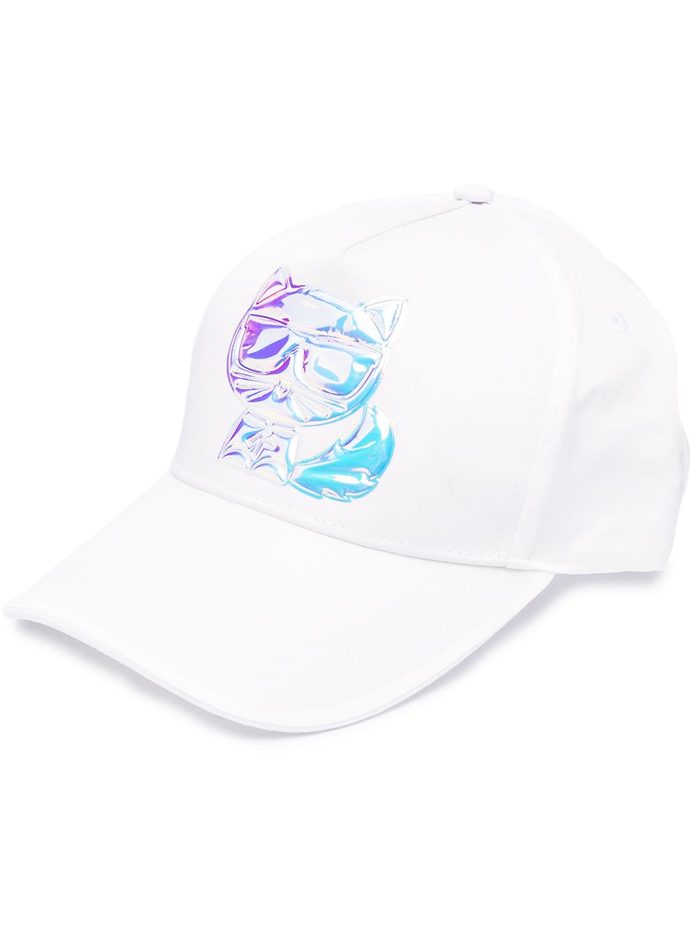 Karl Lagerfeld Choupette Patch Baseball Cap In White