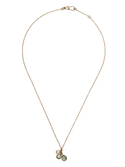 We by WHITEbIRD 18kt yellow gold triple sapphire pendant necklace