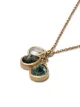 White Bird 18kt yellow gold triple sapphire pendant necklace