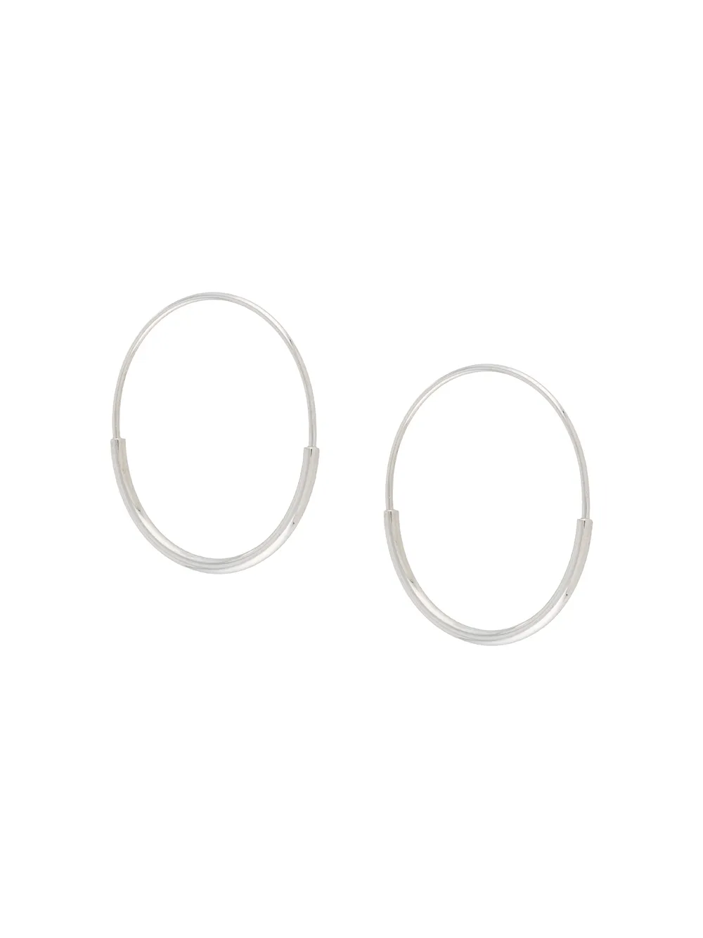 Click to view more detailed imagery on our partner's website Maria Black Delicate Hoop 26 Earrings In Silver