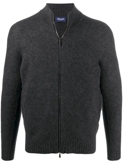 Drumohr zip-up wool cardigan