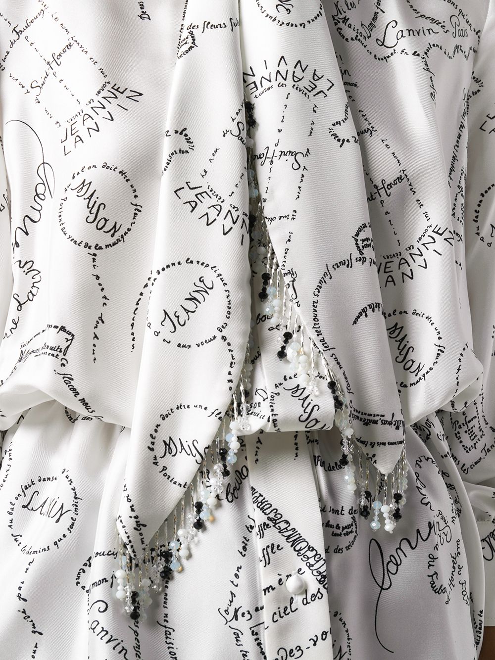 фото Lanvin блузка с вышивкой бисером