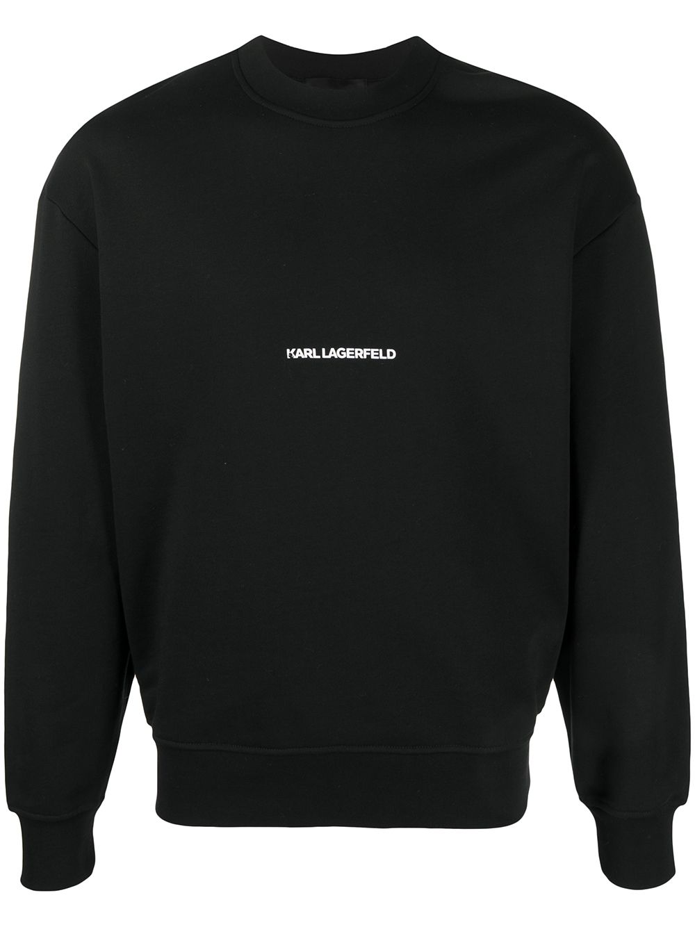 Image 1 of Karl Lagerfeld logo-print crew neck sweatshirt