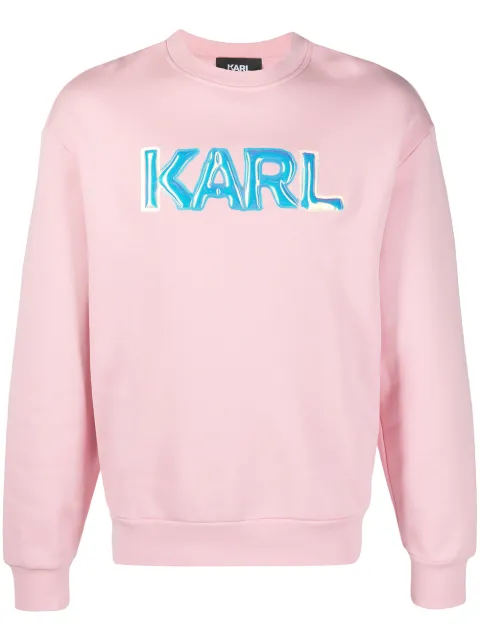 Karl Lagerfeld balloon logo-print crew neck sweatshirt