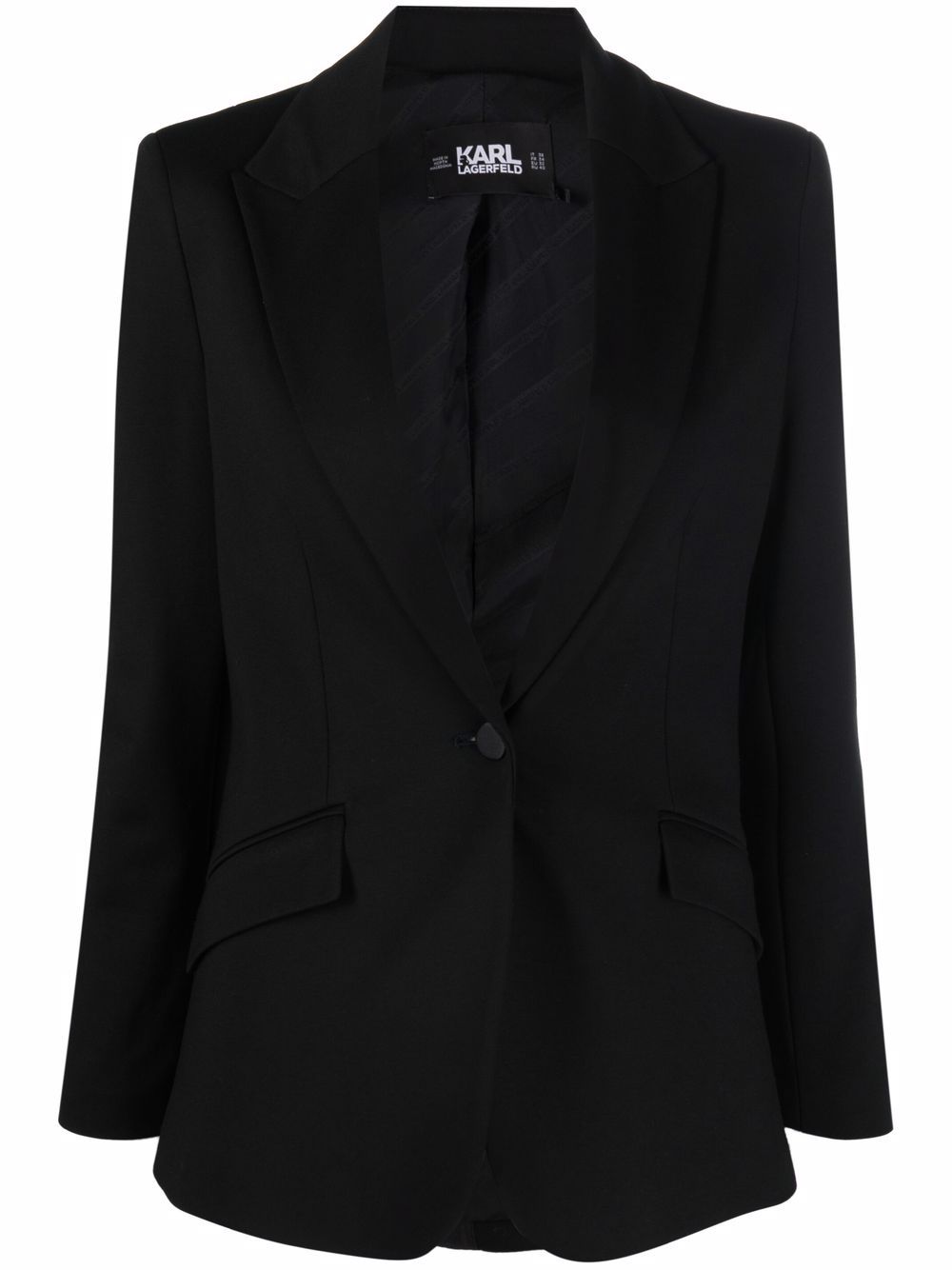 

Karl Lagerfeld blazer con cuello en V - Negro