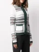 Karl Lagerfeld Cardigan de bouclê com listras