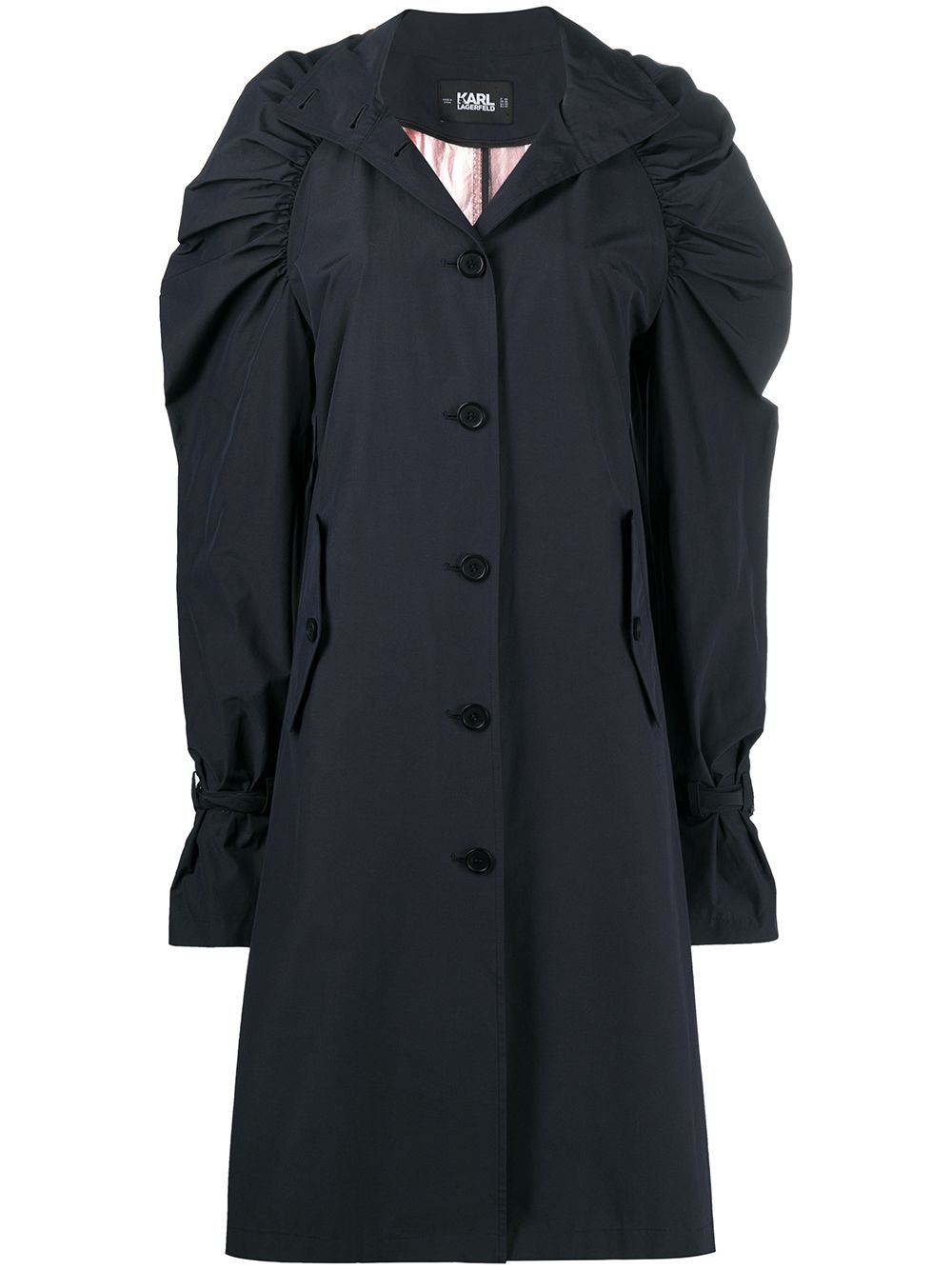 фото Karl lagerfeld пальто длины миди с пышными рукавами