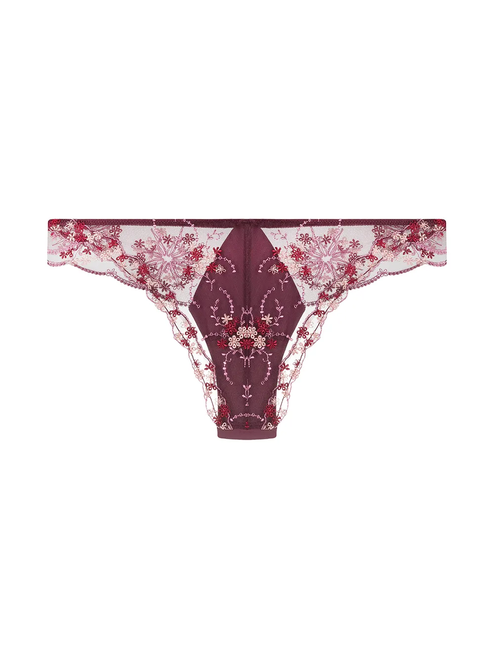 фото La perla плавки-бразилиана с цветочной вышивкой