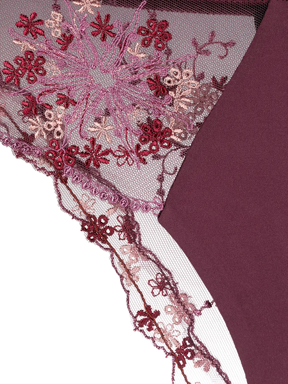 фото La perla плавки-бразилиана с цветочной вышивкой