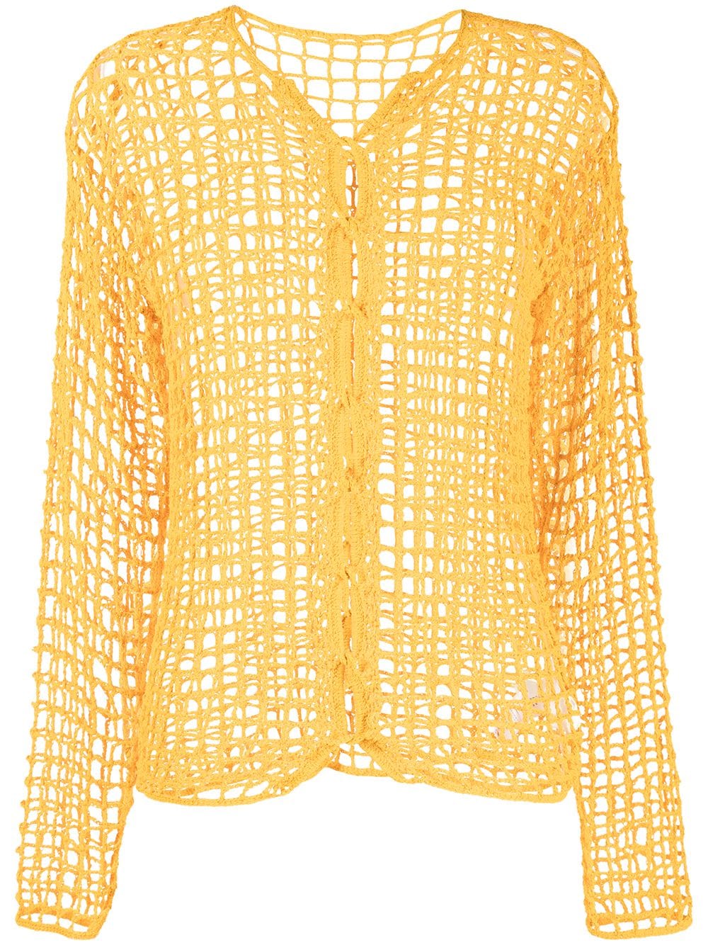 Dion Lee Chain Crochet-knit Jumper In Gelb | ModeSens