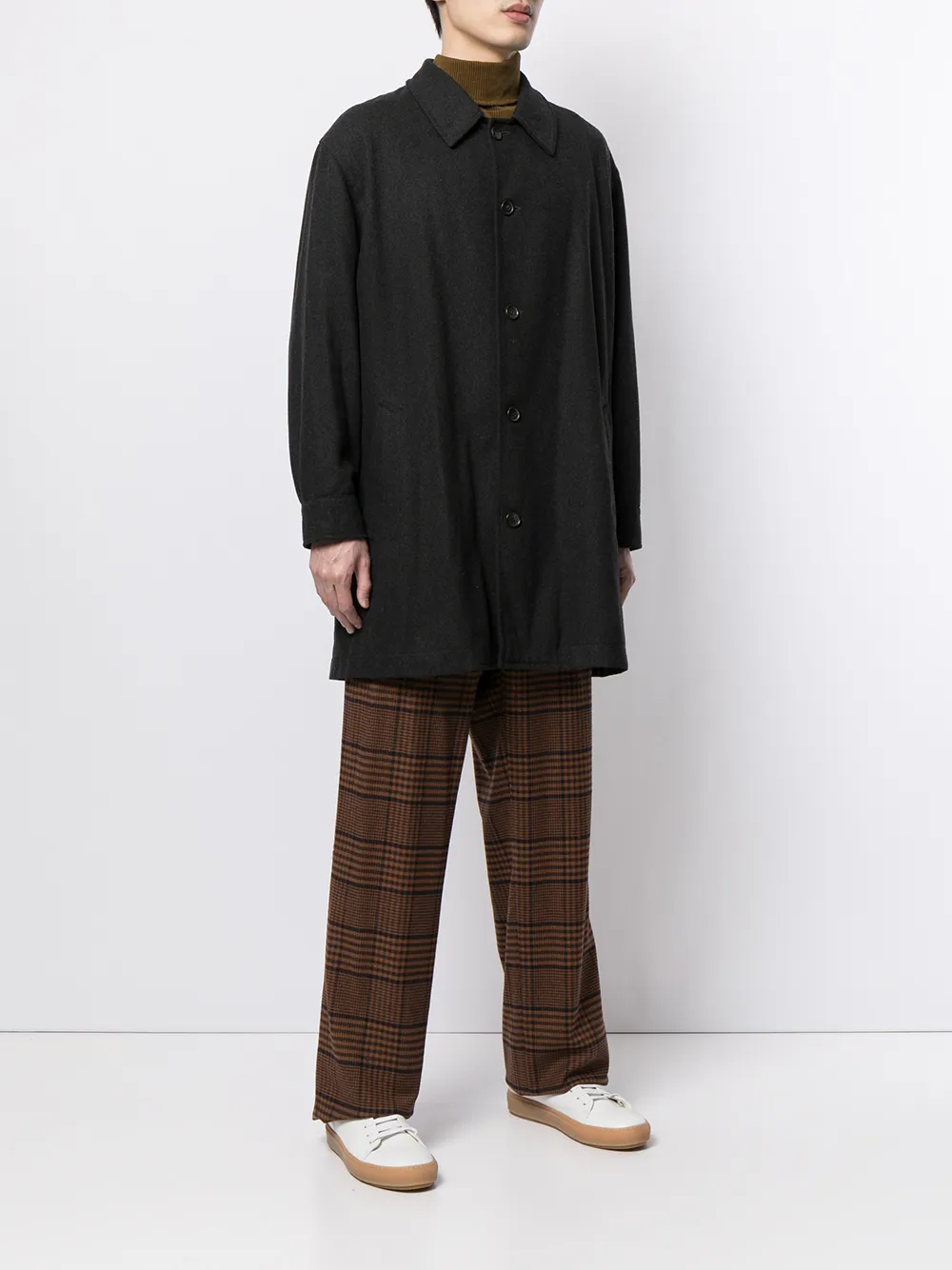 фото Comme des garçons pre-owned однобортное пальто длины миди