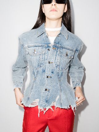 distressed denim jacket展示图