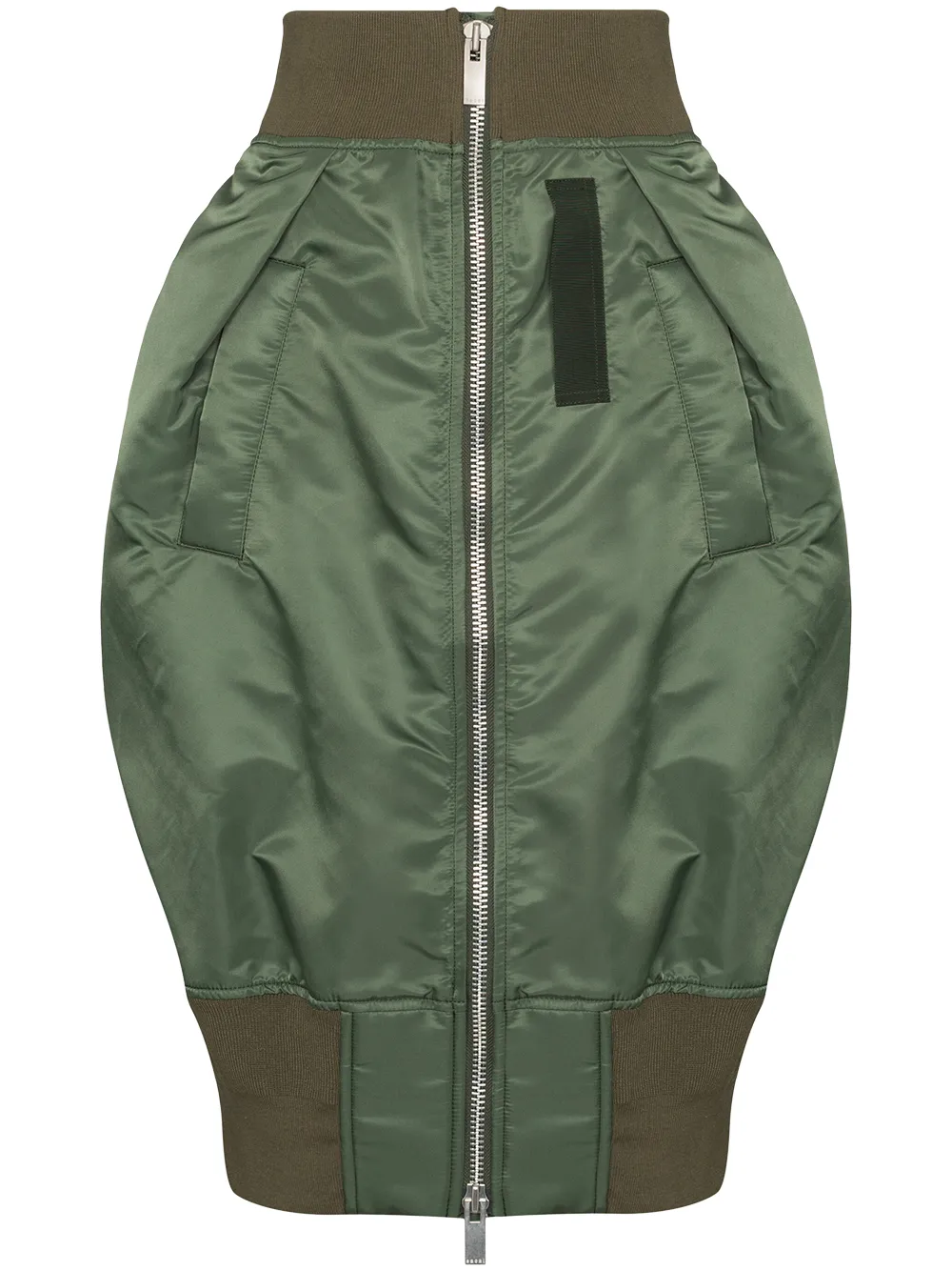 

sacai falda con cintura alta - Verde