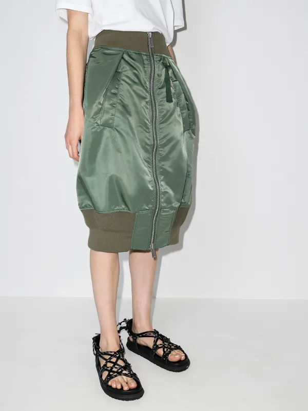 新品送料込み！ハイライズバルーン ナイロンスカート sacai サイズ0 MA1