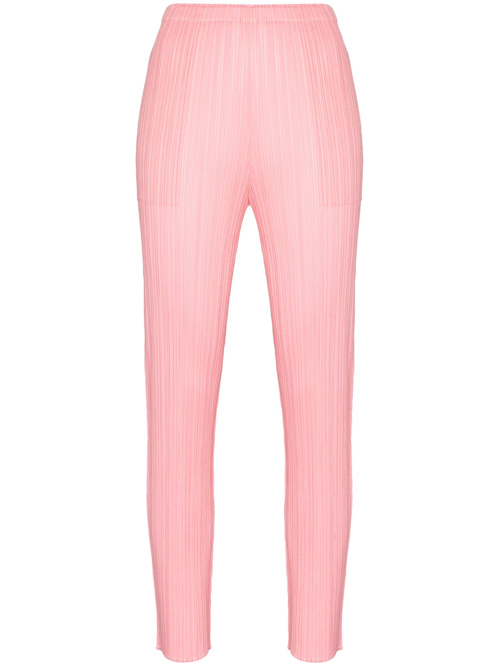 Issey Miyake Pink Slim Leg Plissé Trousers