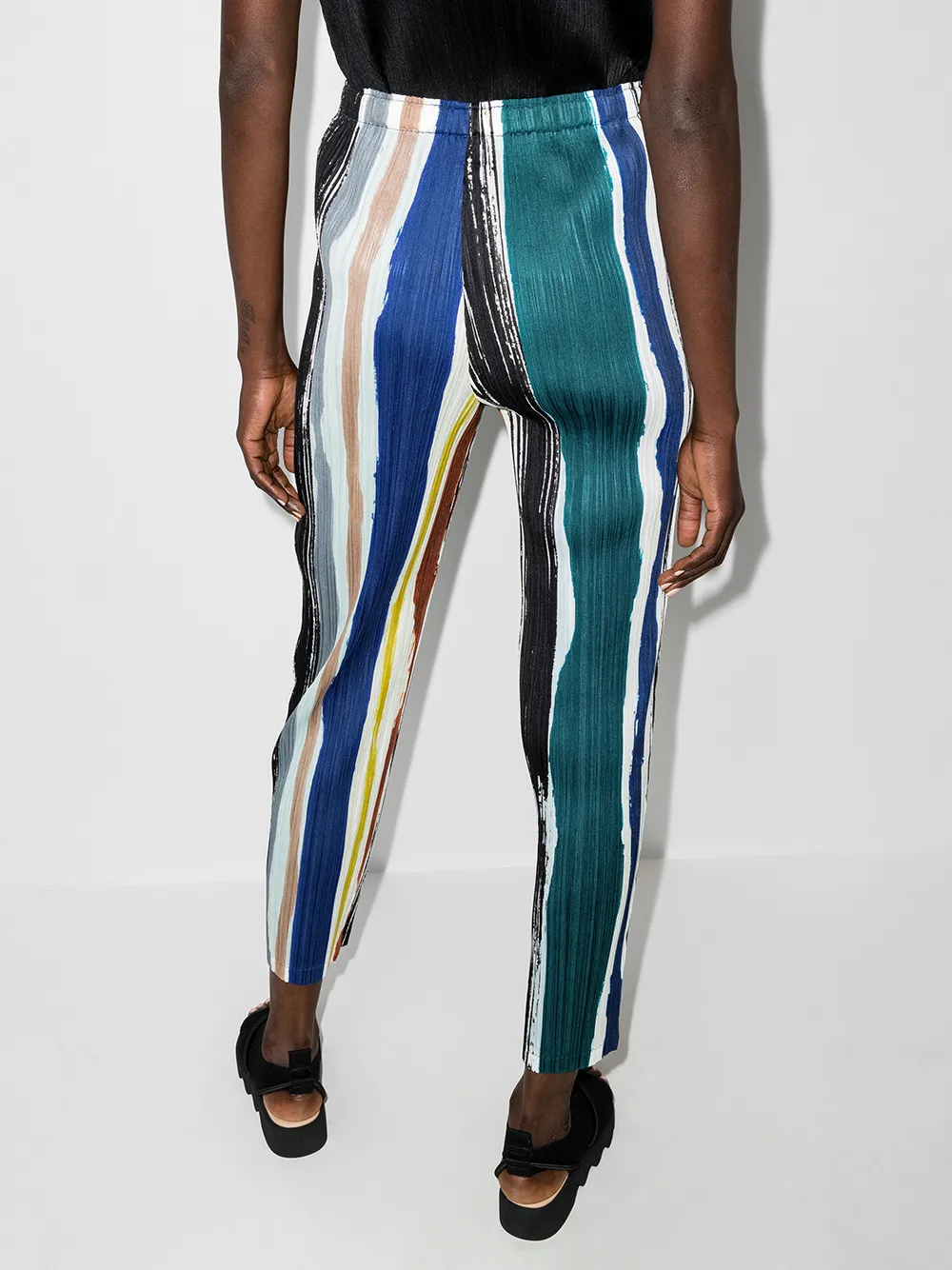 фото Pleats please issey miyake плиссированные брюки в полоску