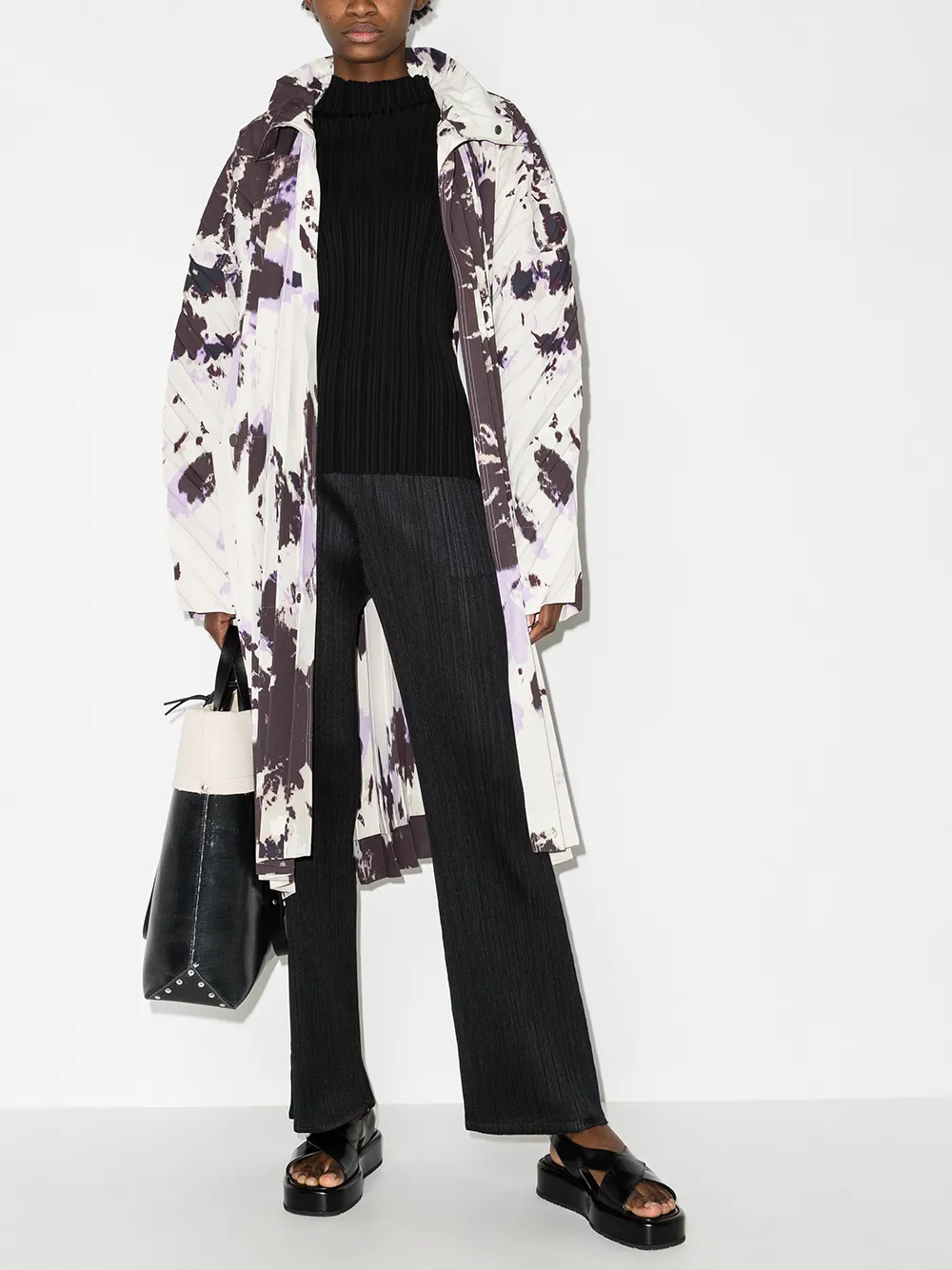 фото Pleats please issey miyake плиссированные брюки прямого кроя