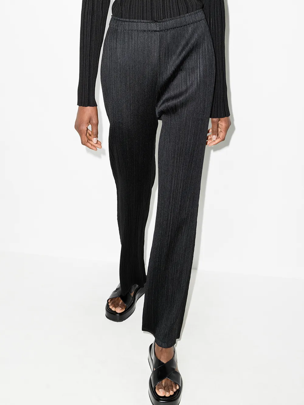 фото Pleats please issey miyake плиссированные брюки прямого кроя