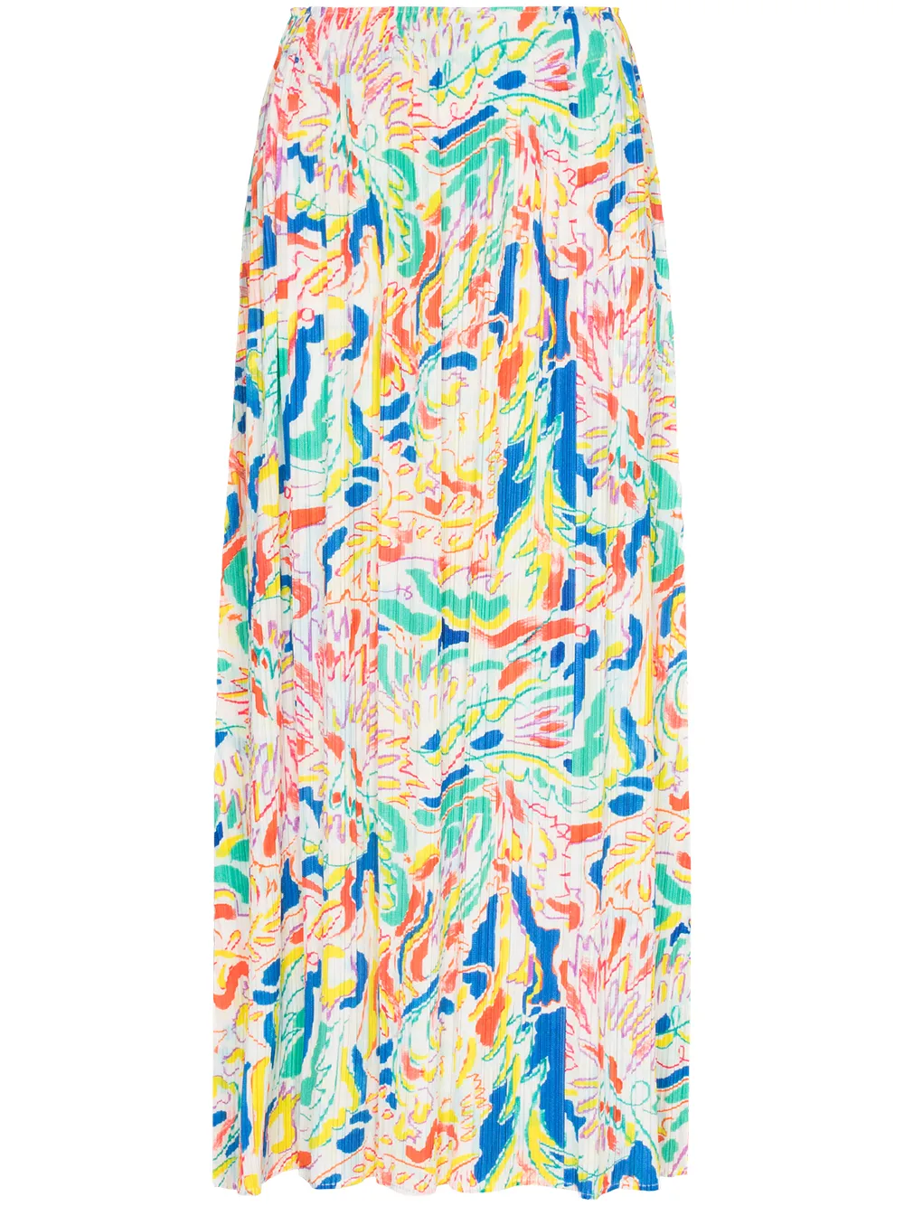 фото Pleats please issey miyake юбка макси с абстрактным принтом