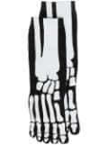 Natasha Zinko skeleton print socks - Black