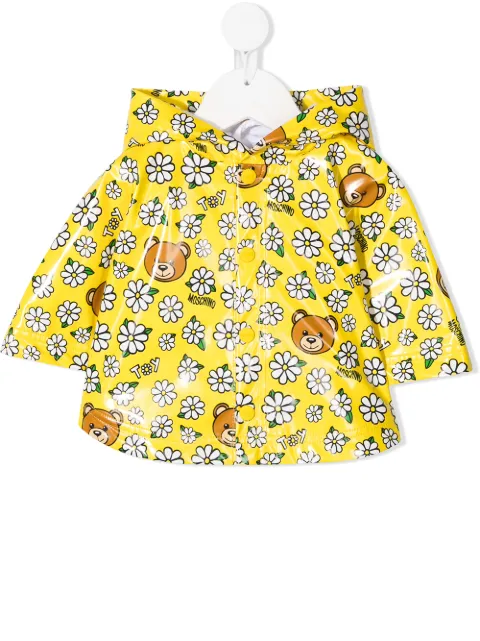 Moschino Kids معطف مطر بطبعة جرافيك