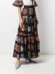 La Doublej floral panelled skirt