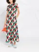 Image 2 of La Doublej Farfalle Rosso-print silk mini dress