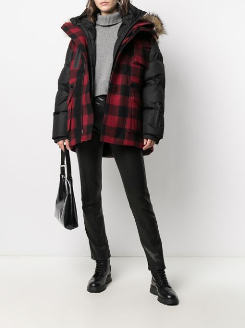 plaid ski jacket