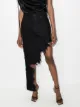 Image 2 of Alexander Wang distressed-effect asymmetric denim skirt