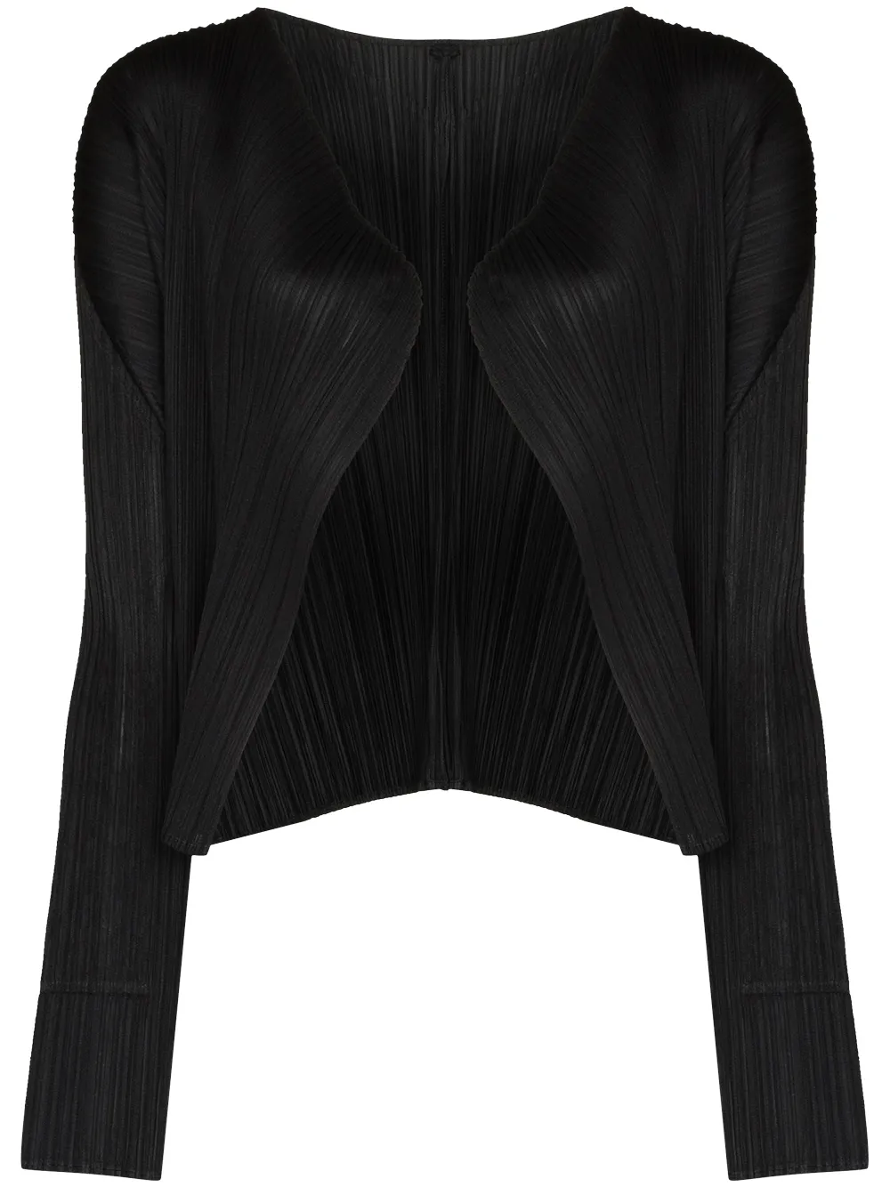 Image 1 of Pleats Please Issey Miyake plissé long-sleeve cardigan