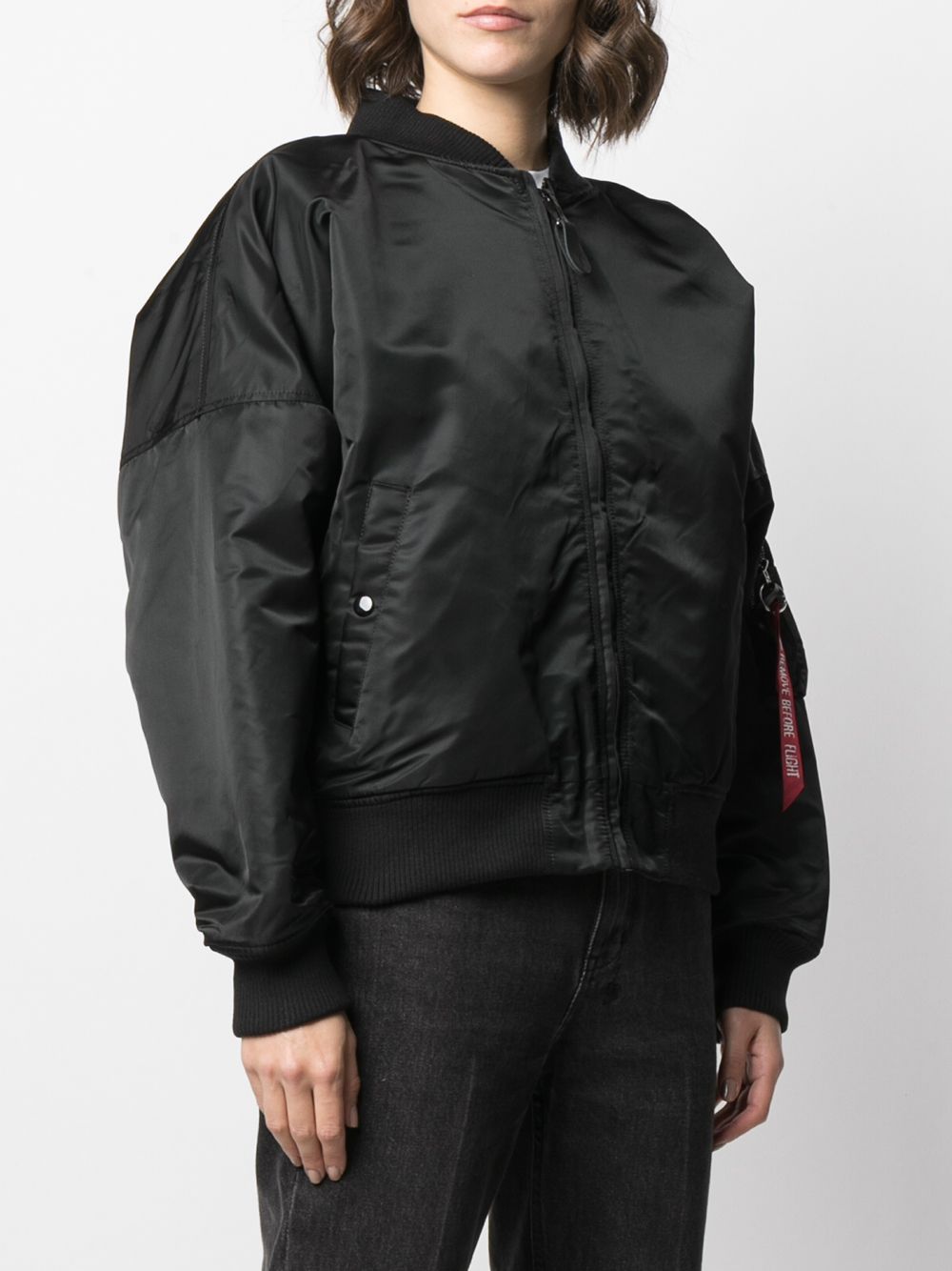 фото Alpha industries long-sleeved logo tag bomber jacket