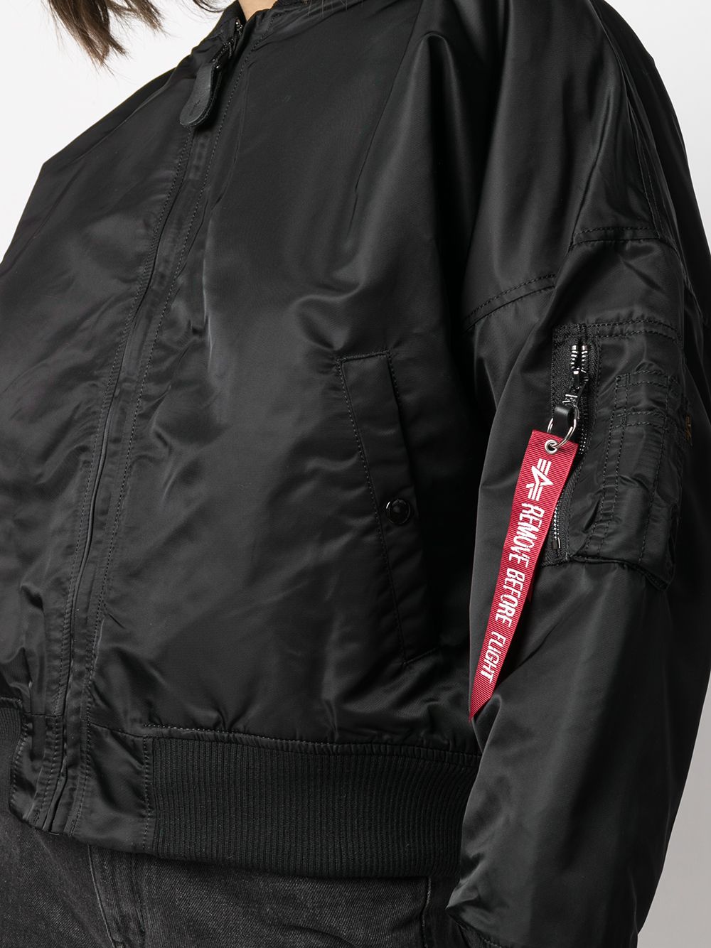 фото Alpha industries long-sleeved logo tag bomber jacket