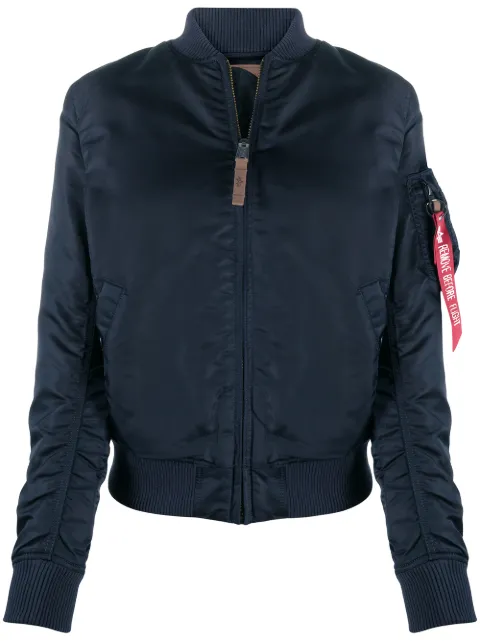 Alpha Industries long-sleeved logo tag bomber jacket