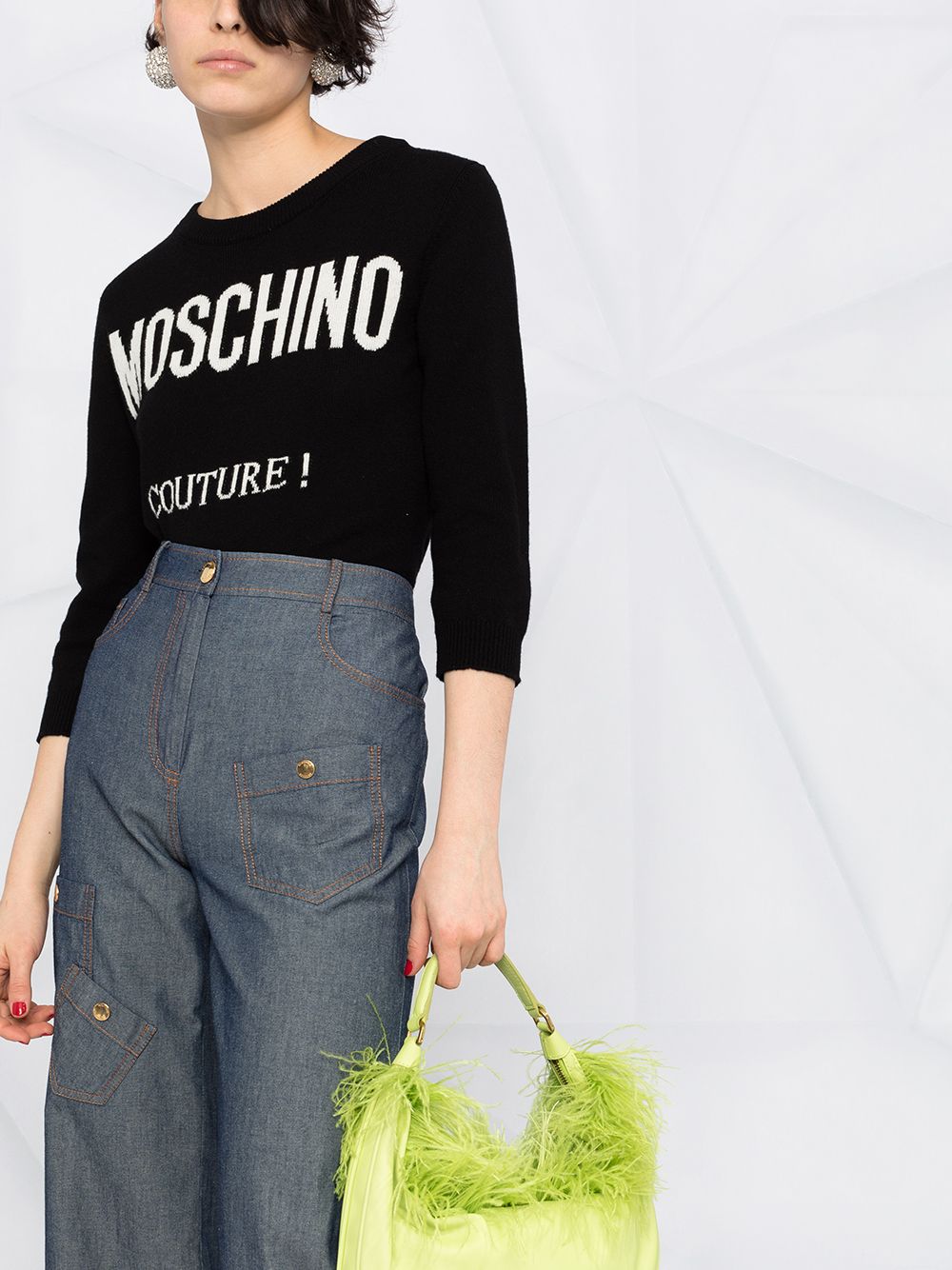 фото Boutique moschino широкие джинсы с завышенной талией